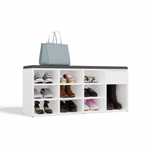 Szafka na Buty TALLIN Z Siedziskiem i Szufladą 110x46x35 Cm BIAŁA