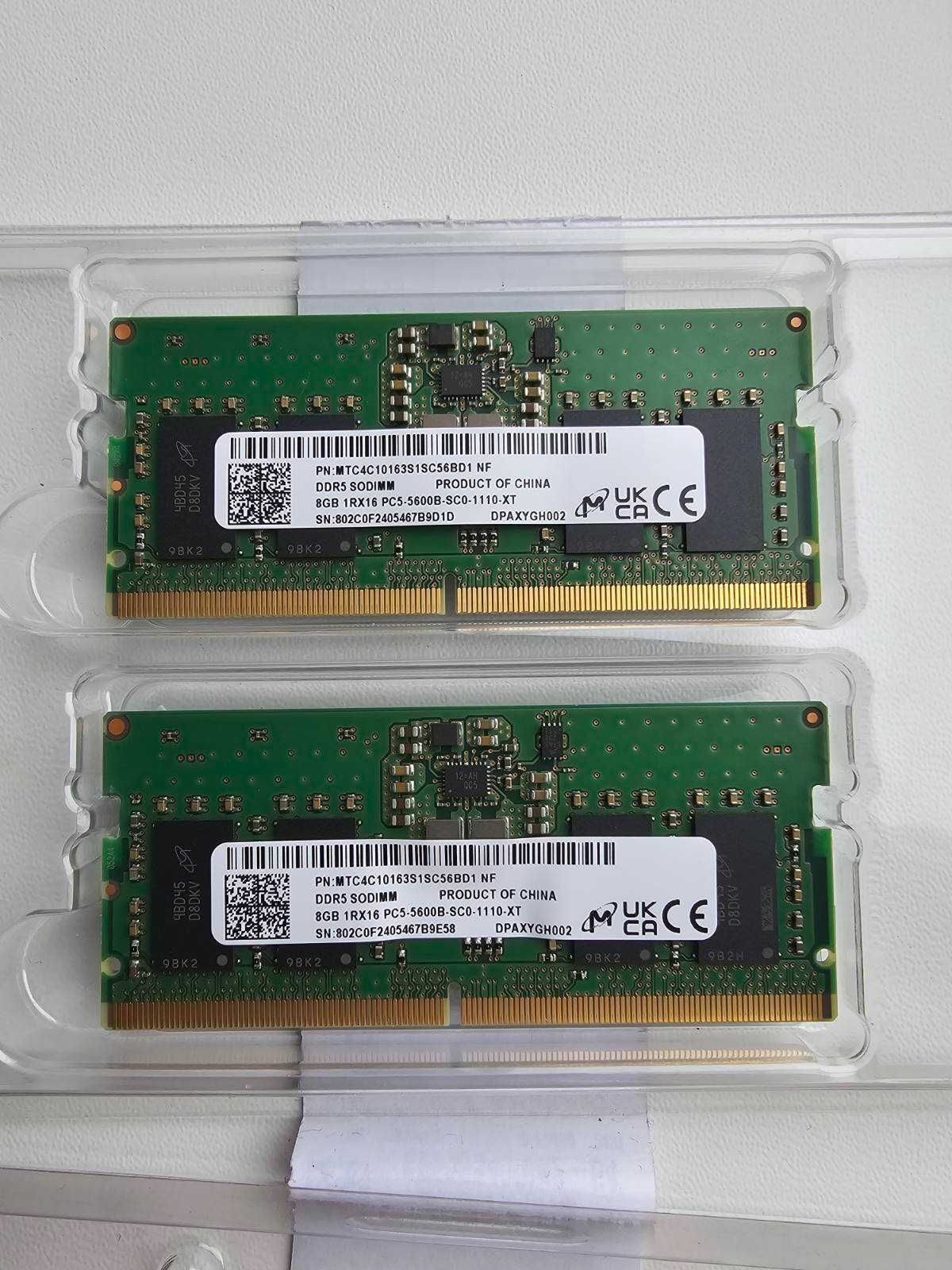 Оперативна пам'ять 8GB Micron SO-DIMM DDR5 8GB 5600MHz