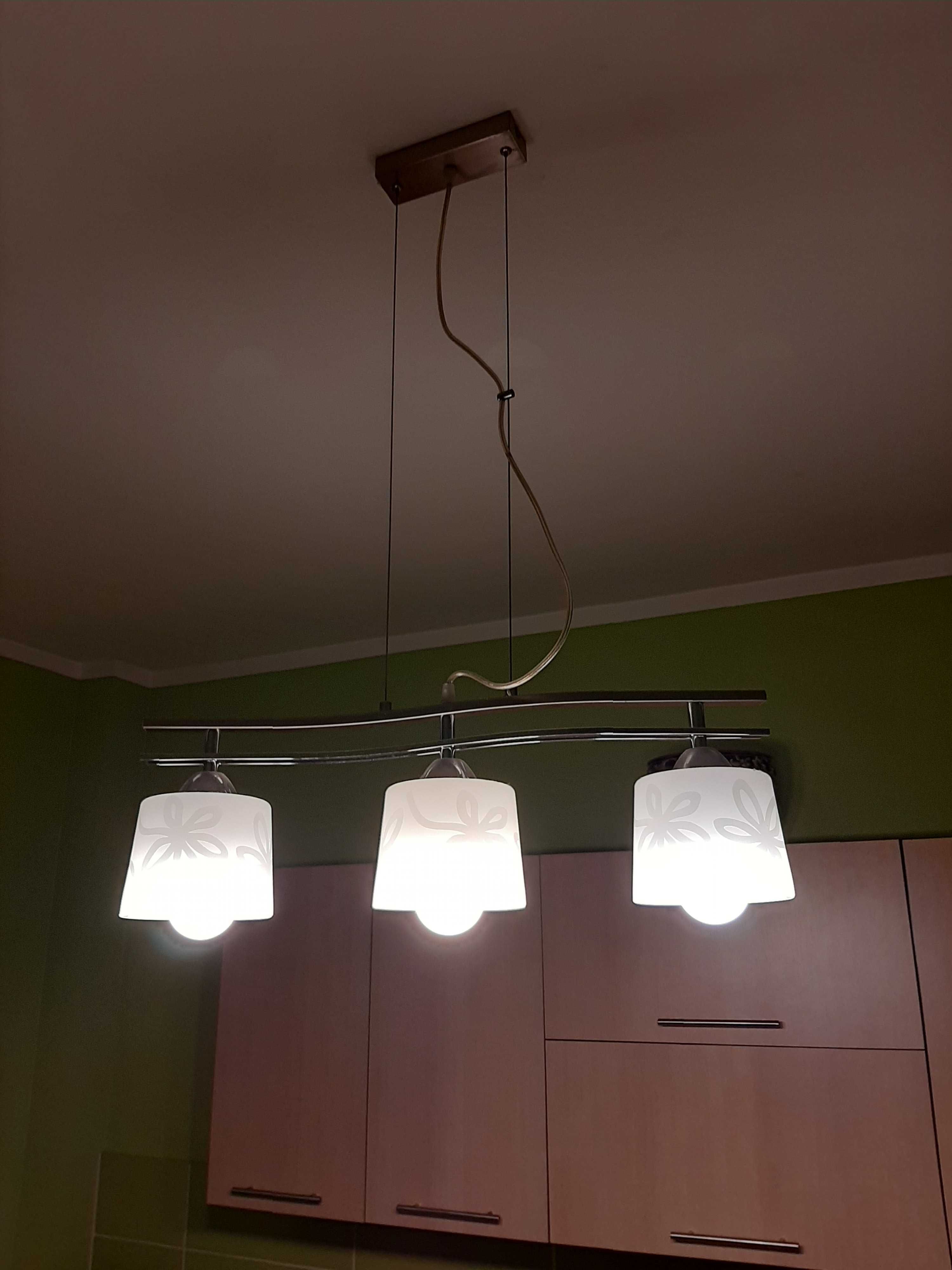 Żyrandol lampa regulowana na 3 żarówki