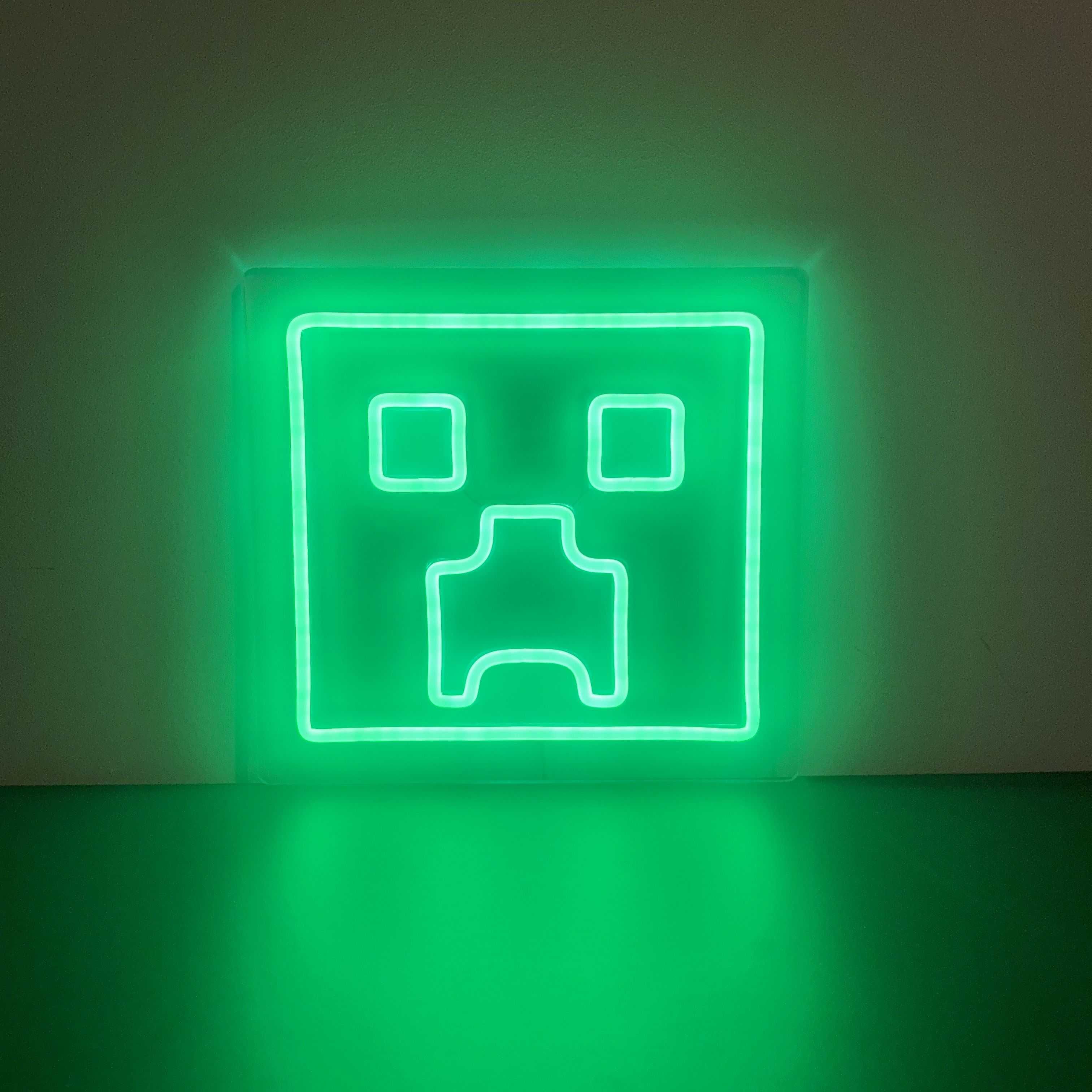 Neon LED Creeper Minecraft M prezent dla dziecka urodziny