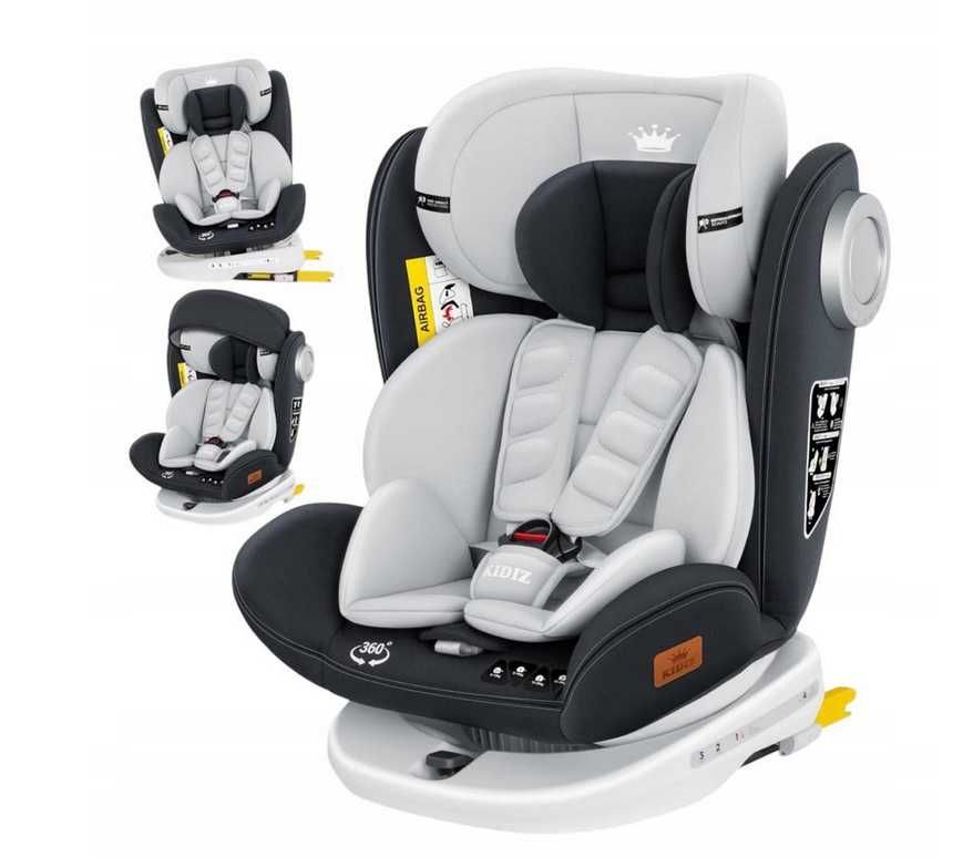 Fotelik samochodowy z systemem ISOFIX OBRACANY 360 PASY