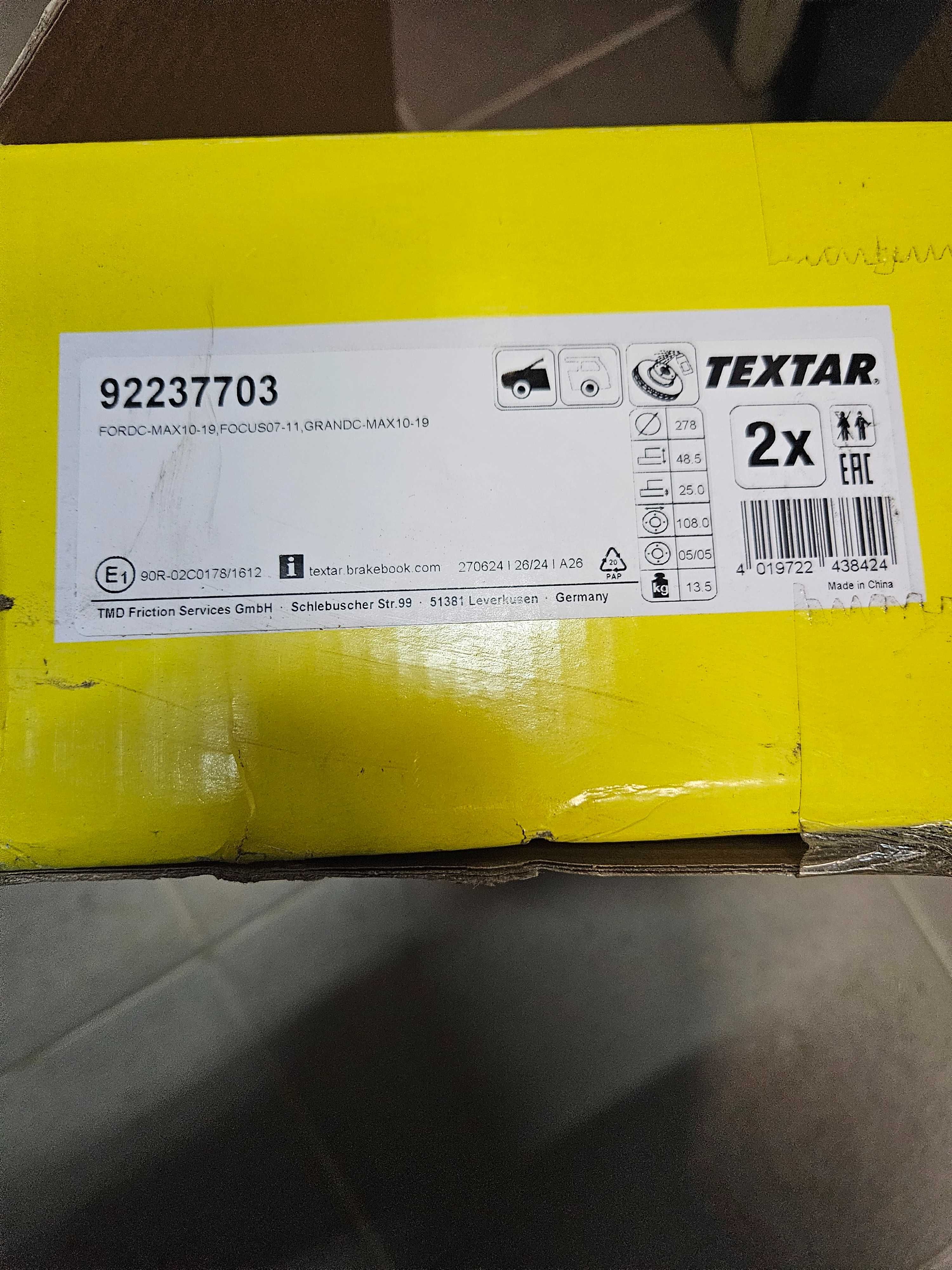 Nowe Tarcze hamulcowe Przód Ford Focus Mk III