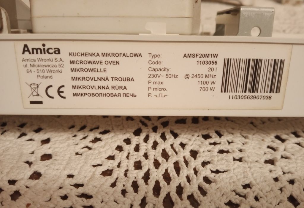 Programator kuchenki mikrofalowej AMICA AMSF20M1W