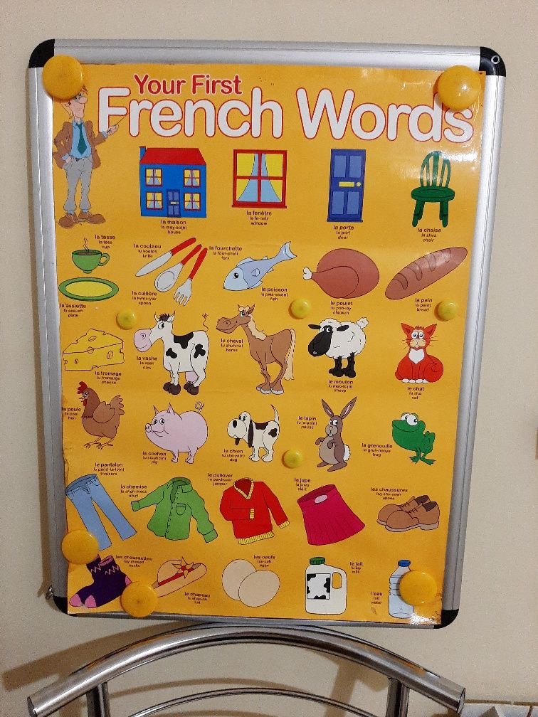Английский (французский) алфавит Обучающие плакаты
