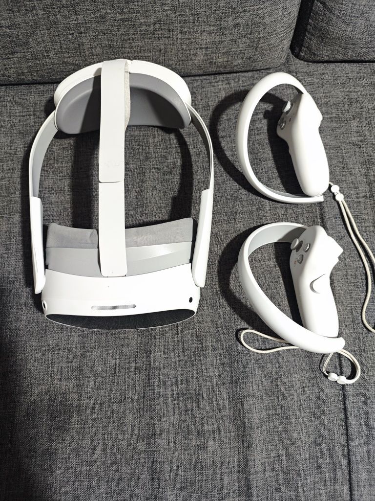 Jak NOWE Gogle VR PICO 4 128GB 8K, pady, opakowanie, kabel