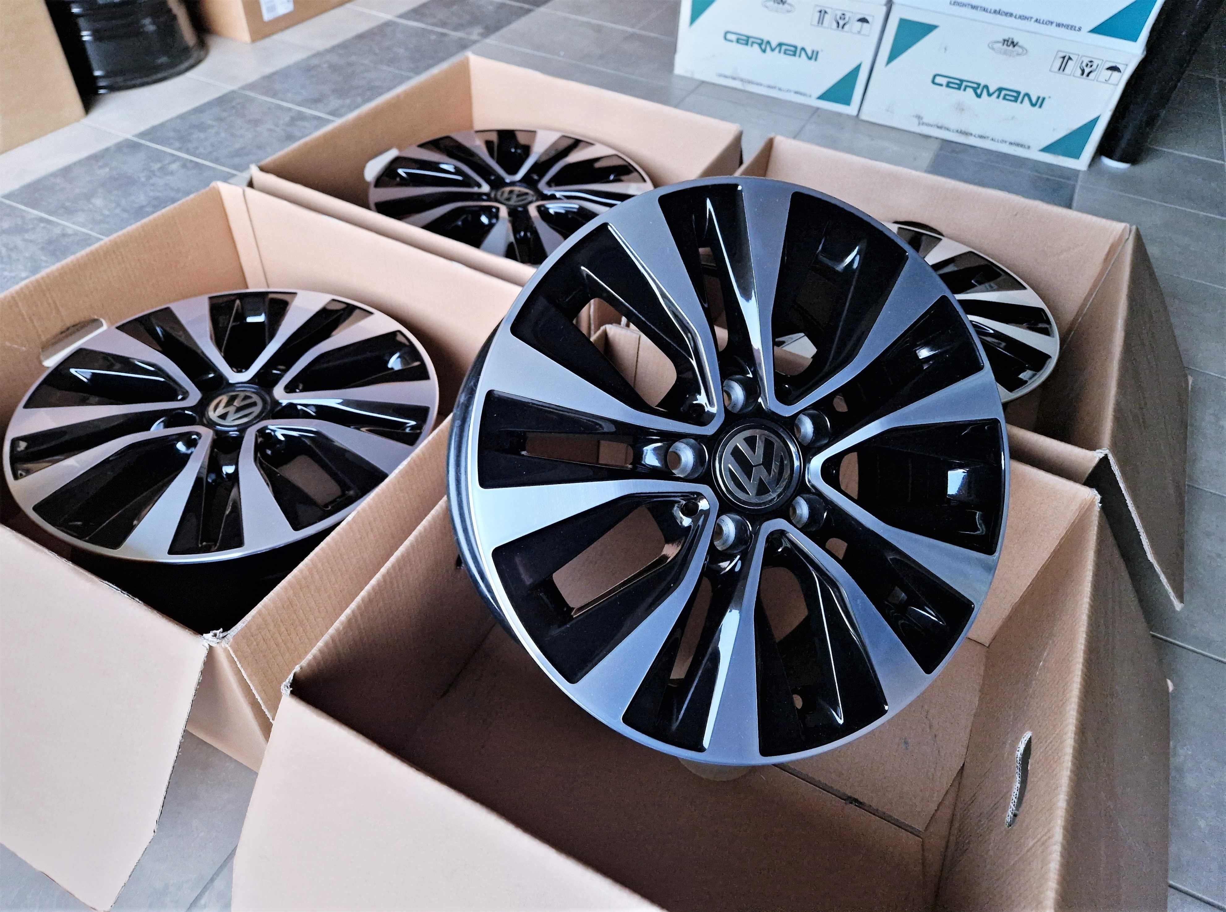 Alufelgi 16 5x112 VW Golf Passat Touran Jetta Caddy Tiguan Czarne 311#