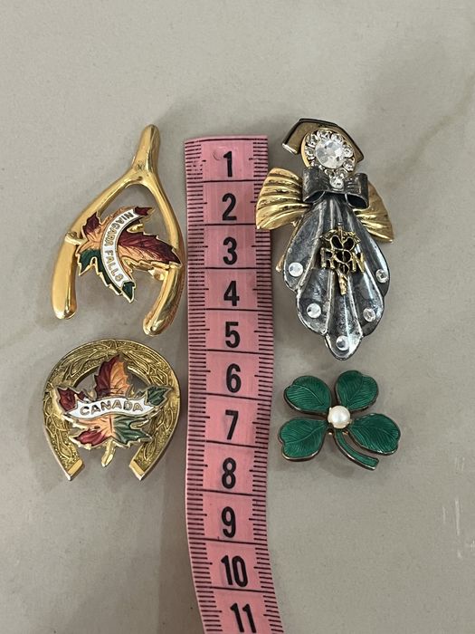 Лот американський вінтаж 4 шт удачі клевер, підкова,янгол