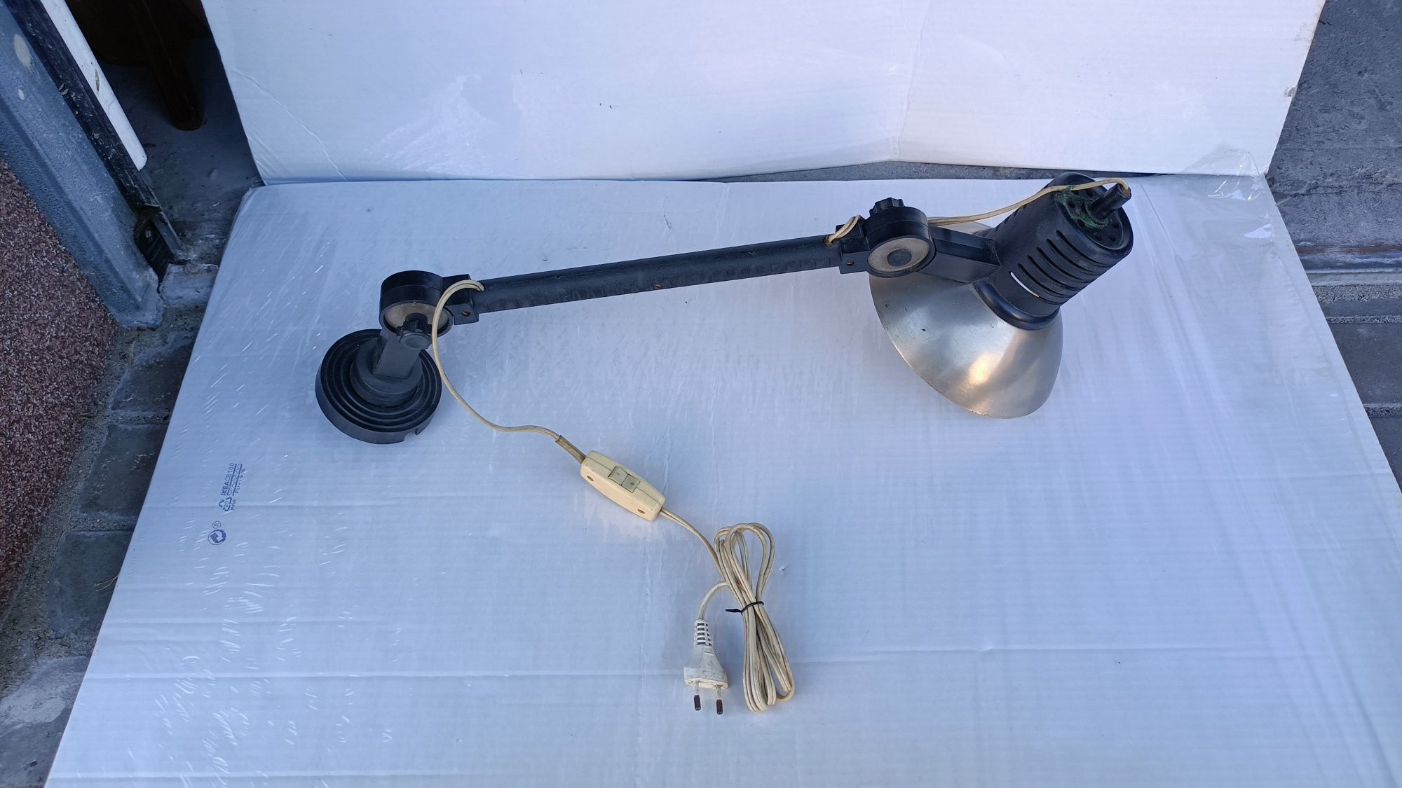 Lampa Biurkowa Kreślarska POLAMP PRL B 090 Pułtusk Stara