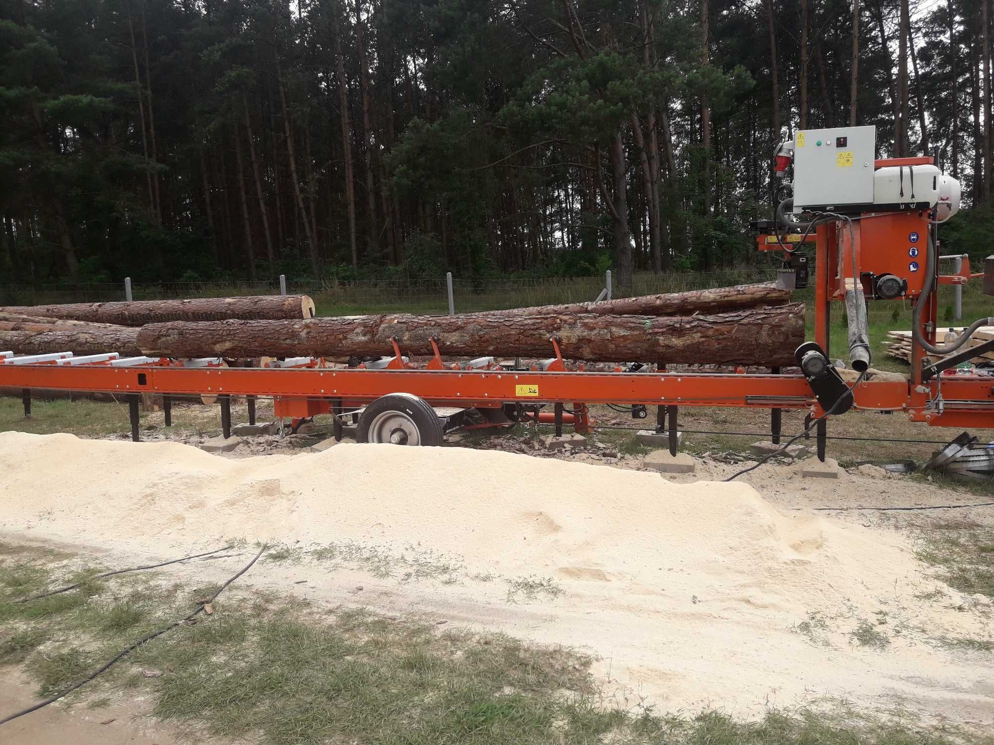 Trak mobilny , tartak objazdowy, przecieranie drewna u klienta