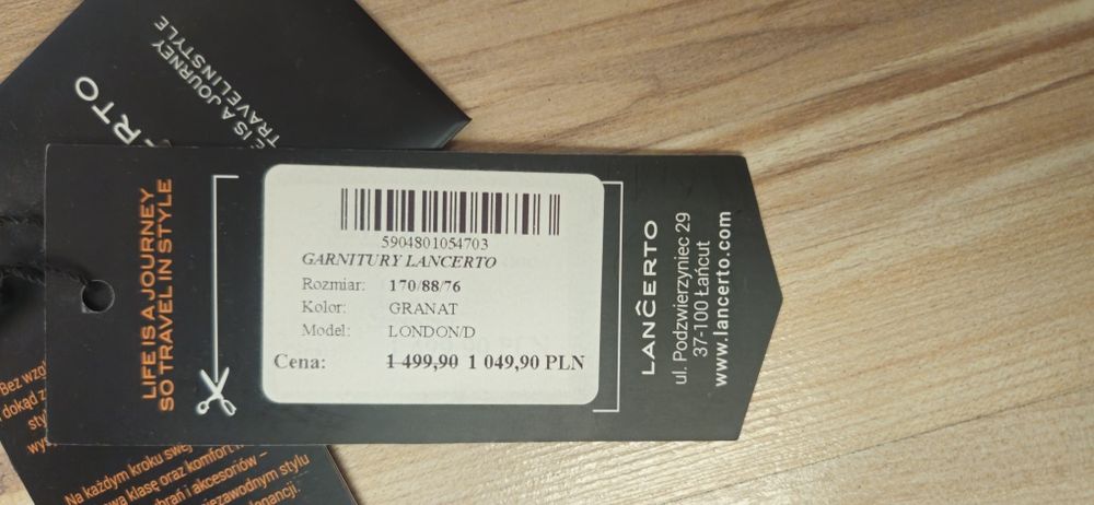 Garnitur męski Lancerto 170/88/76