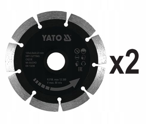 Bruzdownica Szlifierka 1700w 125mm + 2 Tarcze Diamentowe Yato Yt-82015