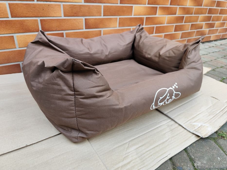 Solidne legowisko dla psa - brązowe - 75x60 cm