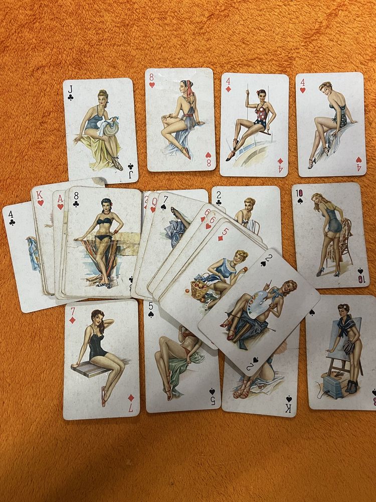 Карты игральные Пин-Ап, ГДР, 1956 год, 52 карты