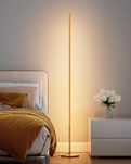 Lampa stojąca podłogowa LED złota EDISHINE elegancka minimalistyczna