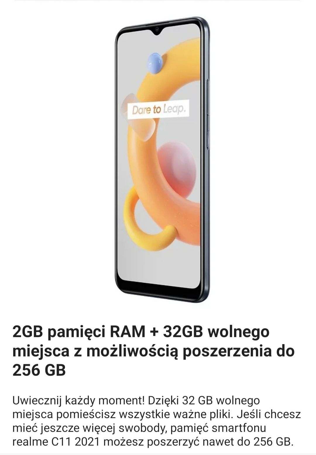 Nowy Smartfon Realme C 11 2/32 GB