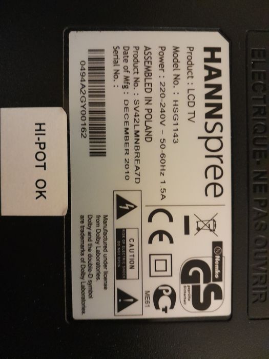 Tvs lcd hanspree Samsung