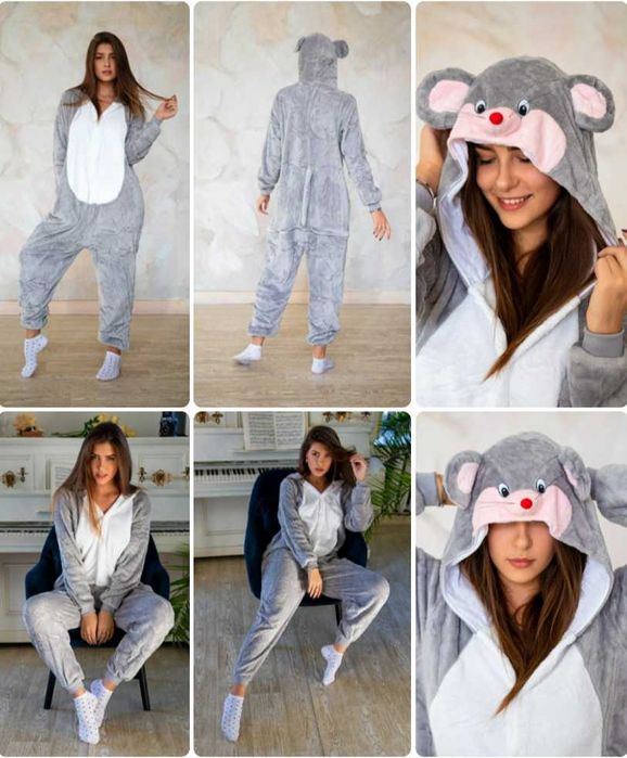 Пижама кигуруми для детей и взрослый. Костюм кегуруми  стич. пикачу