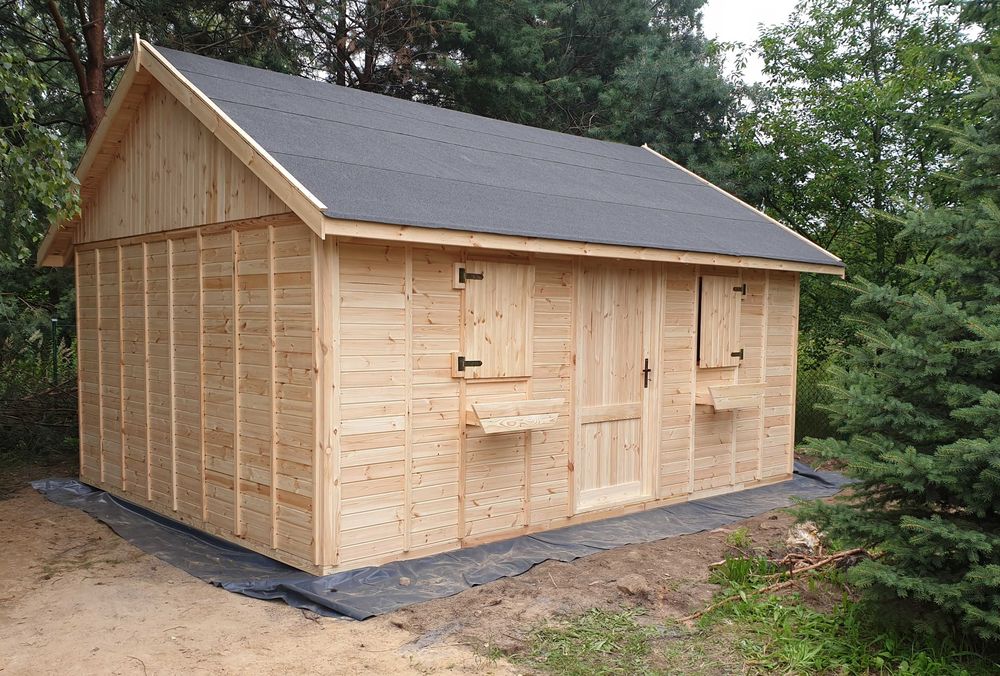 Domek letniskowy 5×4 m  drewniany narzędziowy Altana ogrodowa 20m2 ROD