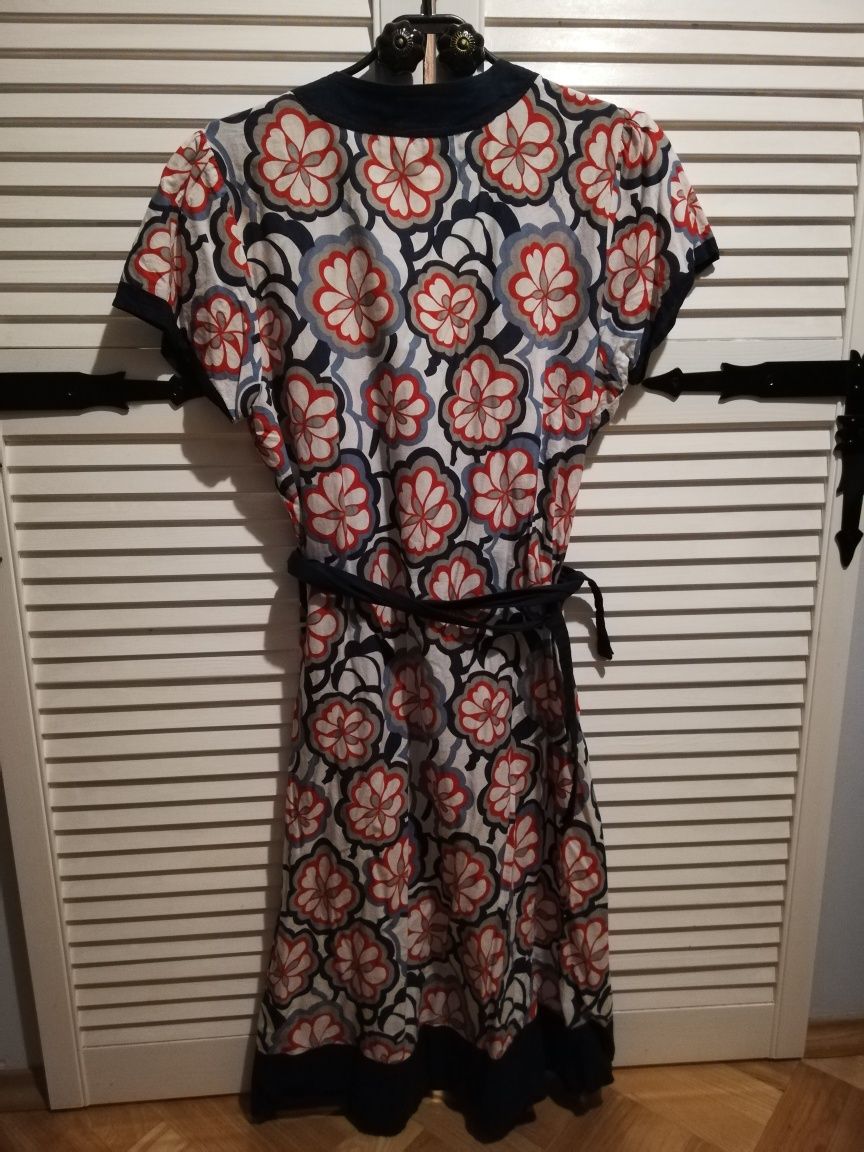 Kolorowa sukienka bawełniana Ethel Austin rozmiar 16