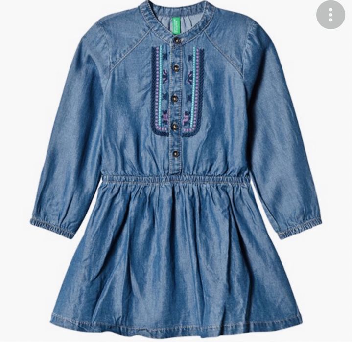 Шикарное джинсовое Платье с вышивкой h&m