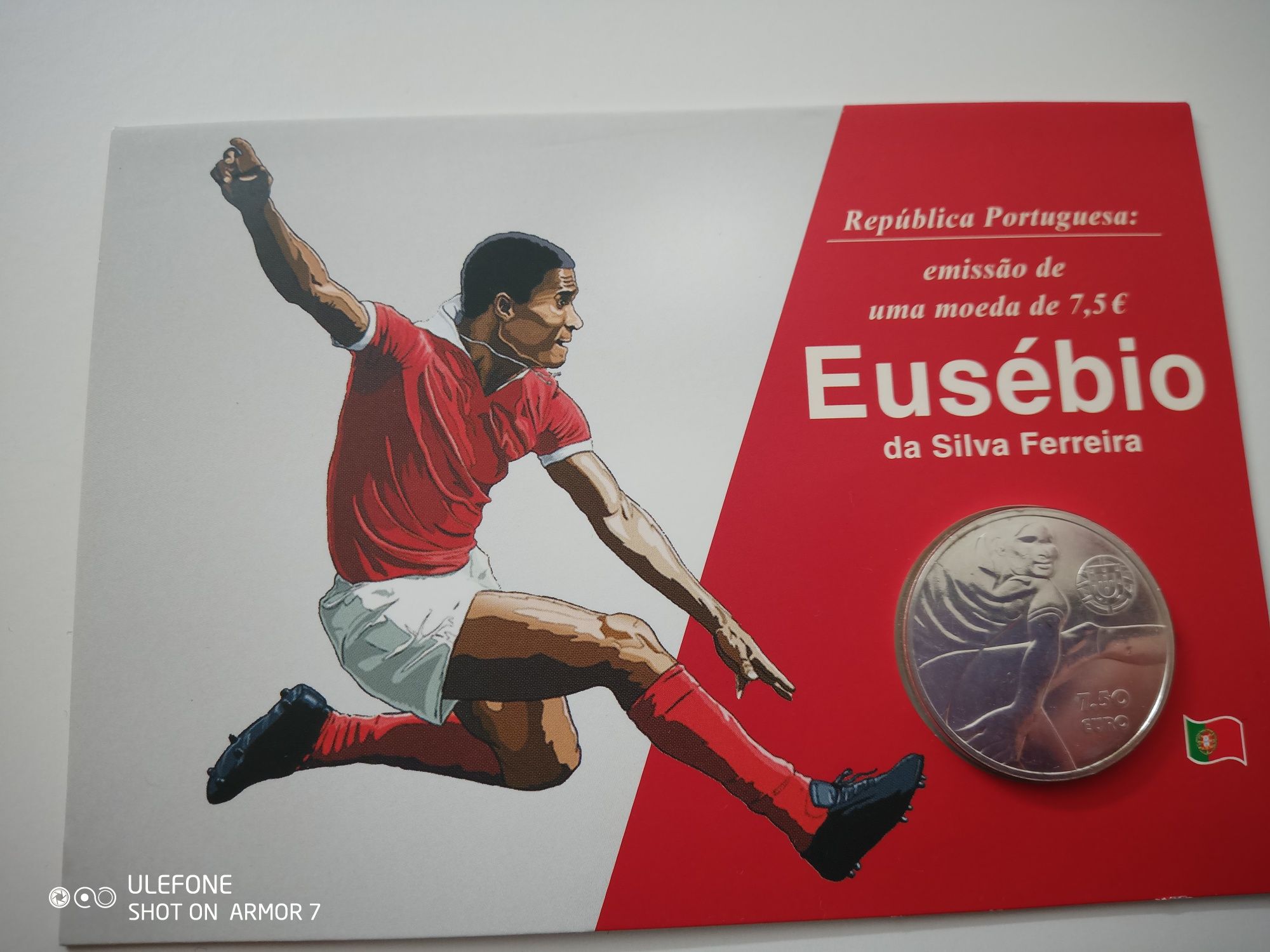 Moeda prata Eusébio da Silva Ferreira, proof