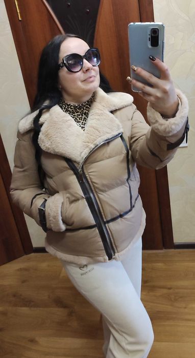 Пуховик косуха в стилі Zara р.46-48