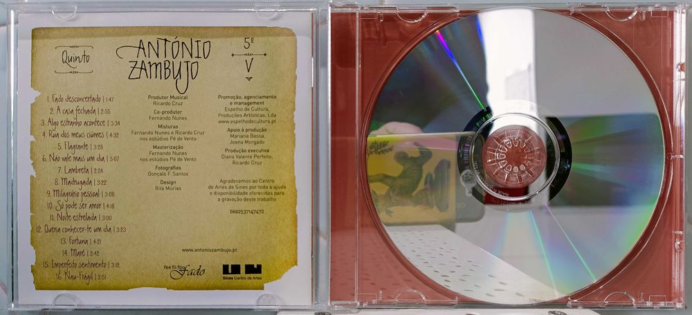 António Zambujo | Quinto | 2012 | CD | Ed. especial