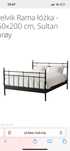 Metalowa rama łóżka wraz z stelażem Ikea 140 cmx200cm