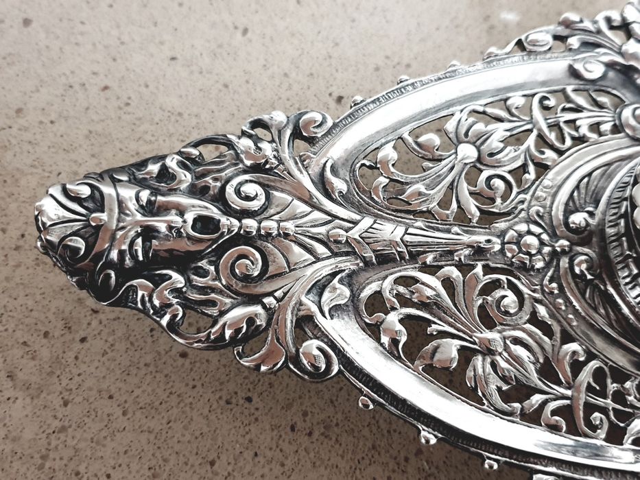 Fantástico antigo tinteiro em cristal Baccarat? E banho em prata