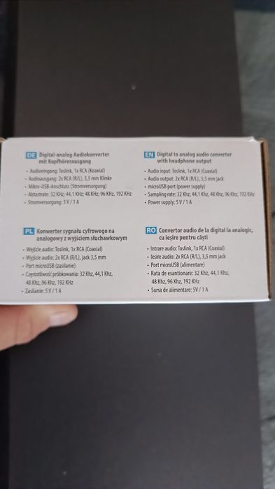 Konwerter optyczny toslink coaxial do 2xRCA cinch