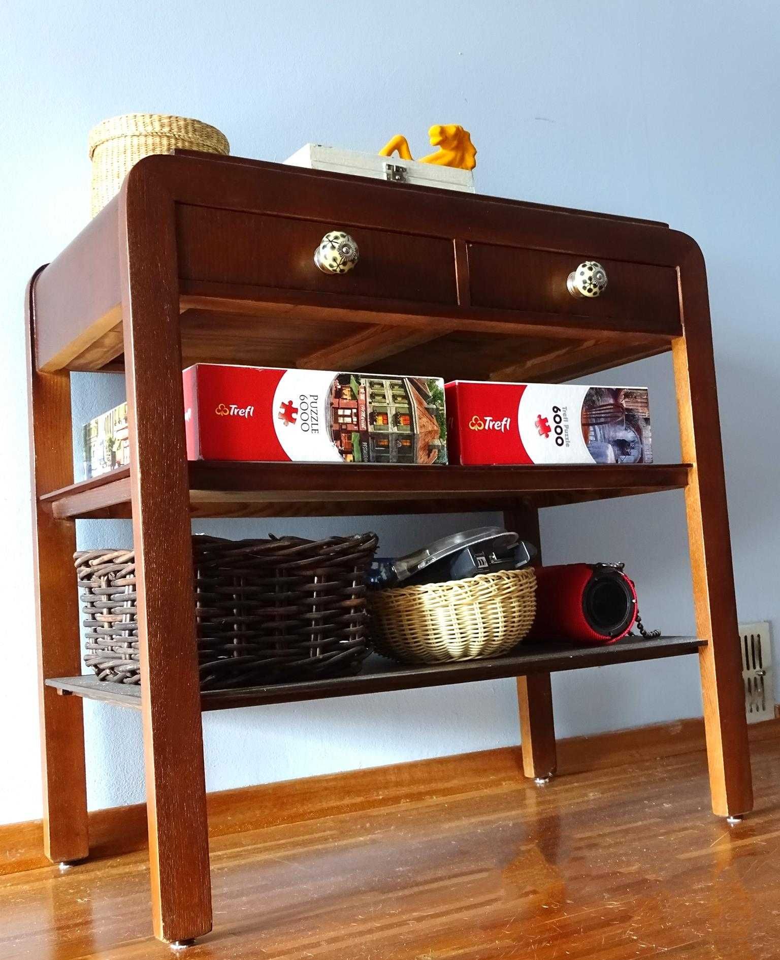 Konsola / szafka RTV / mała komoda PRL / LOFT - lite drewno