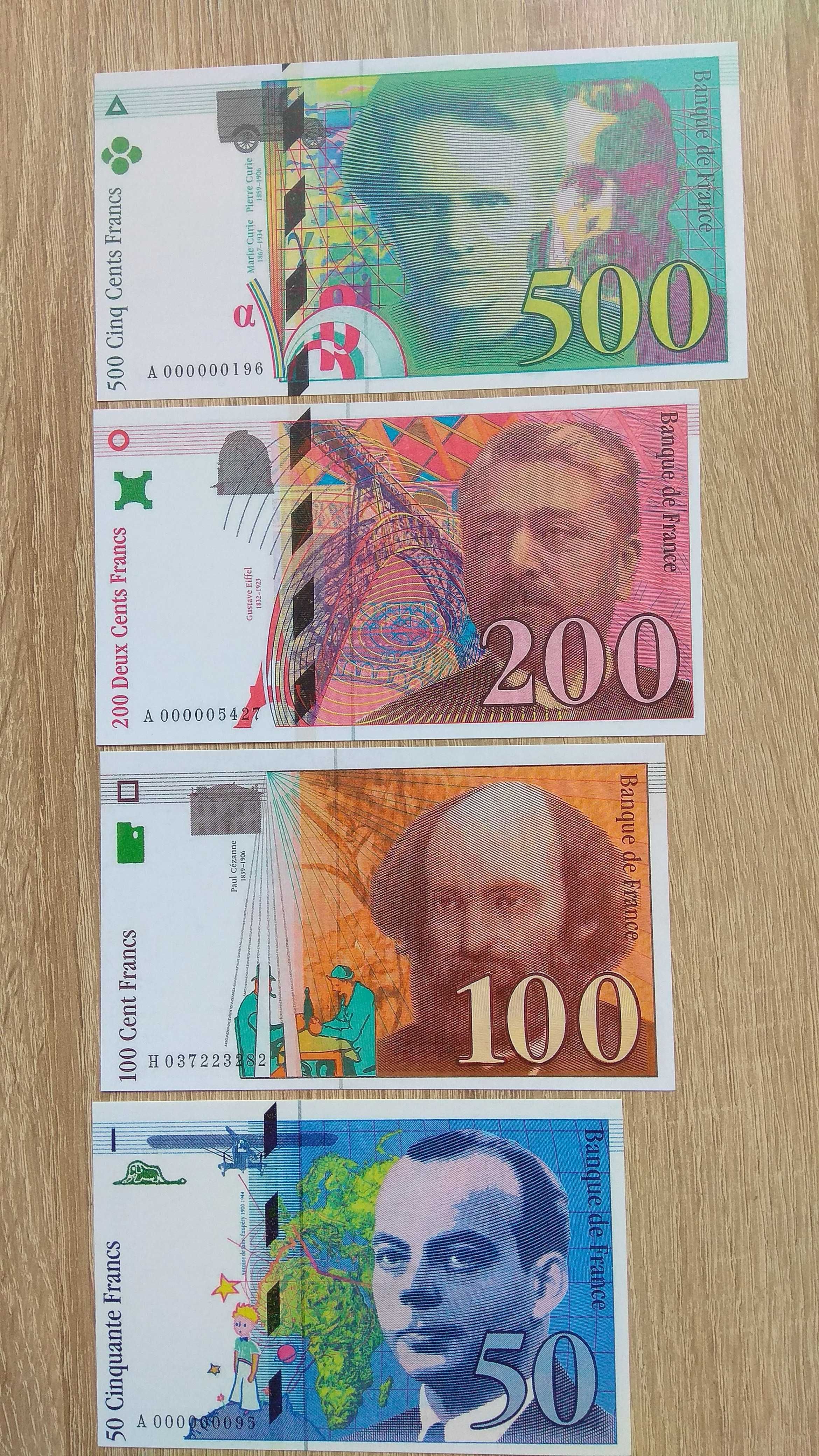 piękne nowe kopie banknotów Franki Francuskie