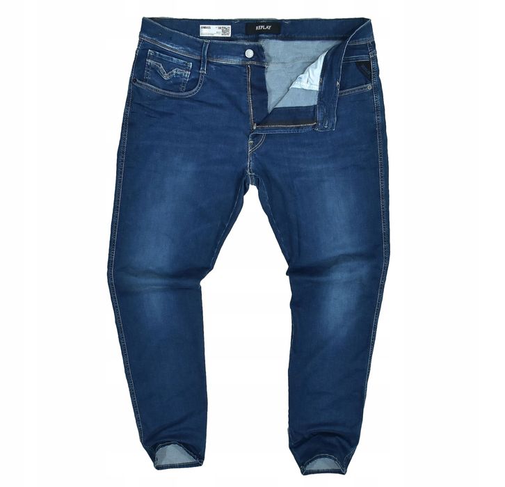 Replay Anbass Męskie Spodnie Dżinsowe W38 L32