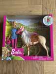 Lalka Barbie z koniem – zestaw jeździecki