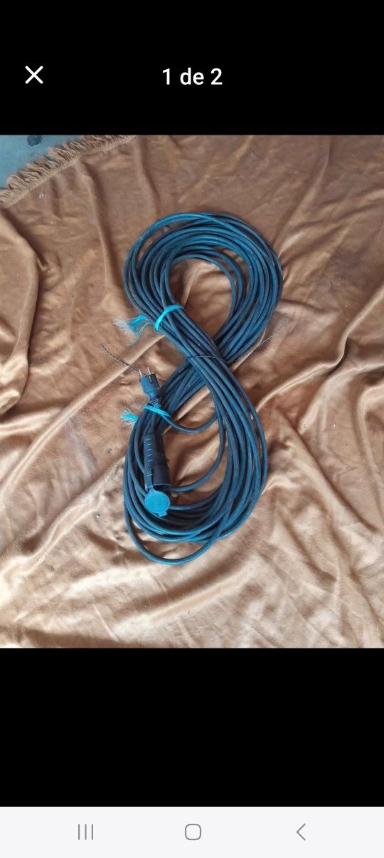 Cabo eléctrico flexível monofasico
