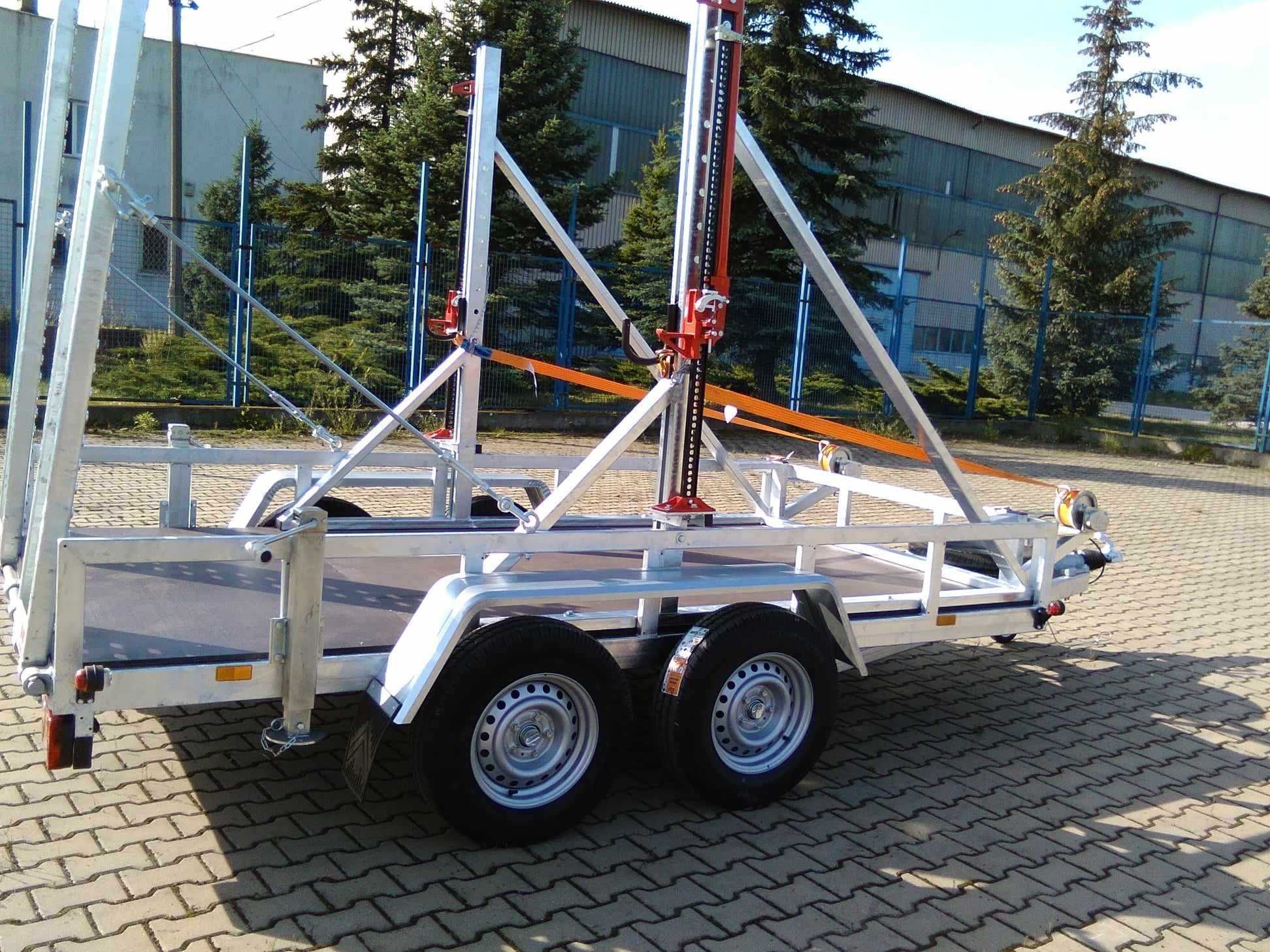 Przyczepa ciężarowa nowa producent LORA koparka, bębny kablowe