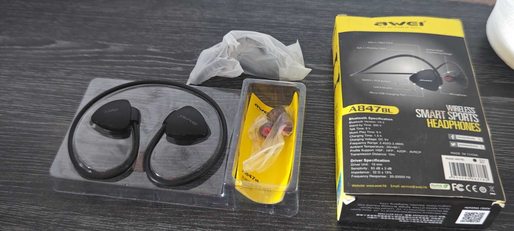 Наушники гарнитура MDR A840\A847 BL Awei беспроводные стерео