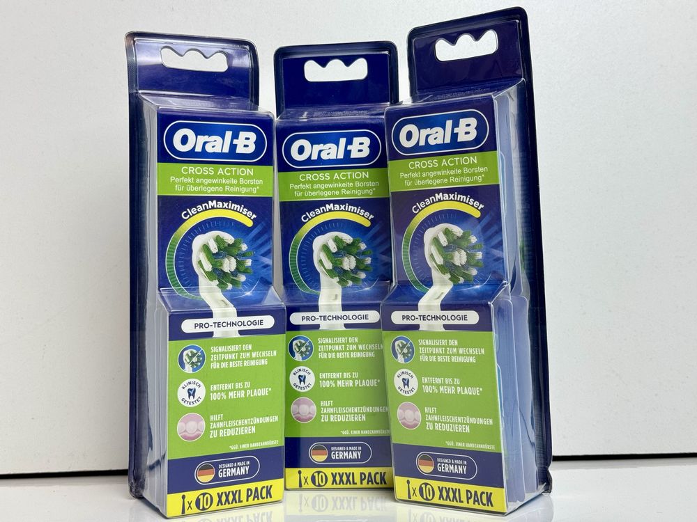 10шт Змінні насадки для елетричної щітки Oral-B CROSSACTION EB50RB-10