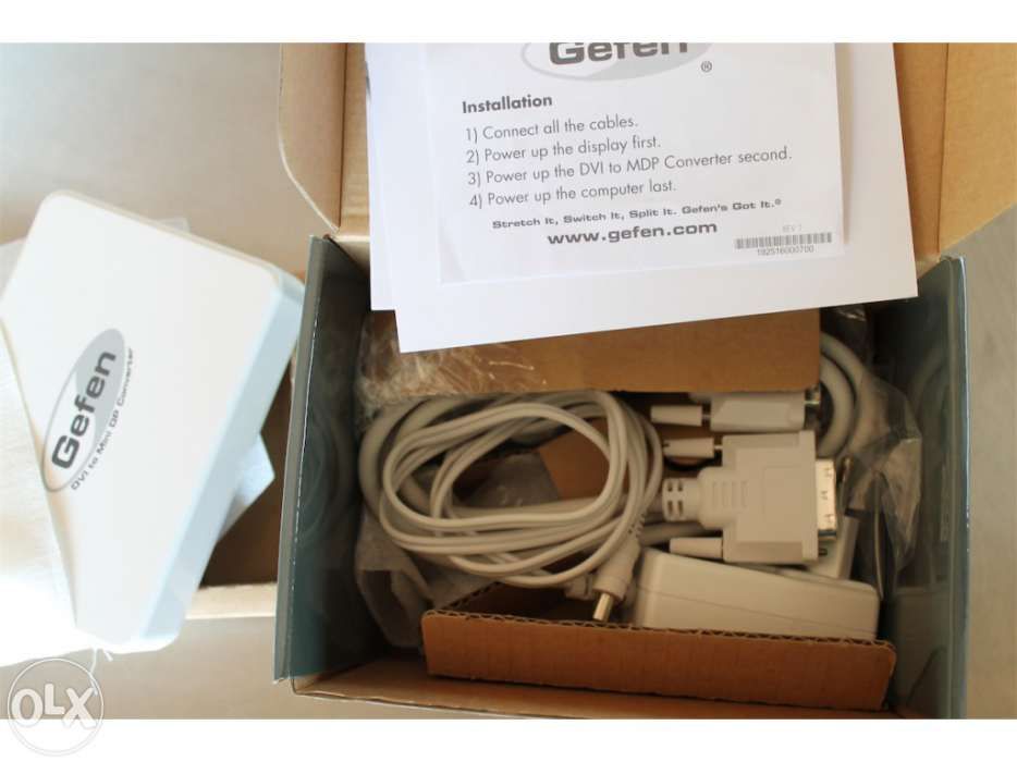 Gefen dvi - mini displayport (usado para ligar macbook a Apple Cinema