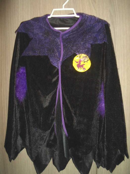 карнавальный костюм накидка Ведьма Колдунья  на 5-7 лет