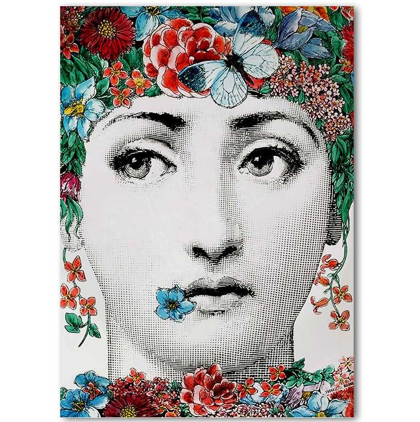 Plakat Fornasetti z kwiatami 50x70 cm