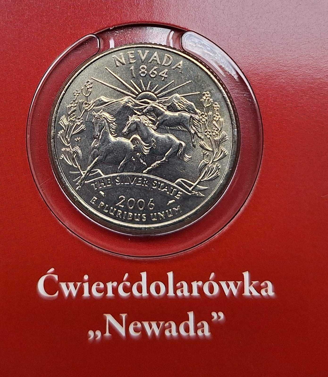 Zestaw USA 2006, 6 monet (1 x 1 dolar + 5 x 1/4 dolara), piękny stan