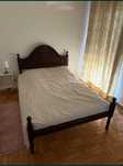 Cama casal com colchao e estrado