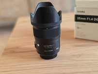 Sigma A 35 mm f1.4 DG HSM ART zestaw Sony A, E z adapterem