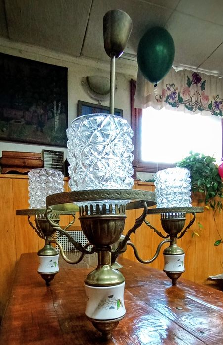 Люстра потолочная латунь