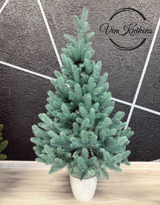 Ялинка штучна лита в горщику офісна, Елка искусственная 0,7 м та 1,1 м