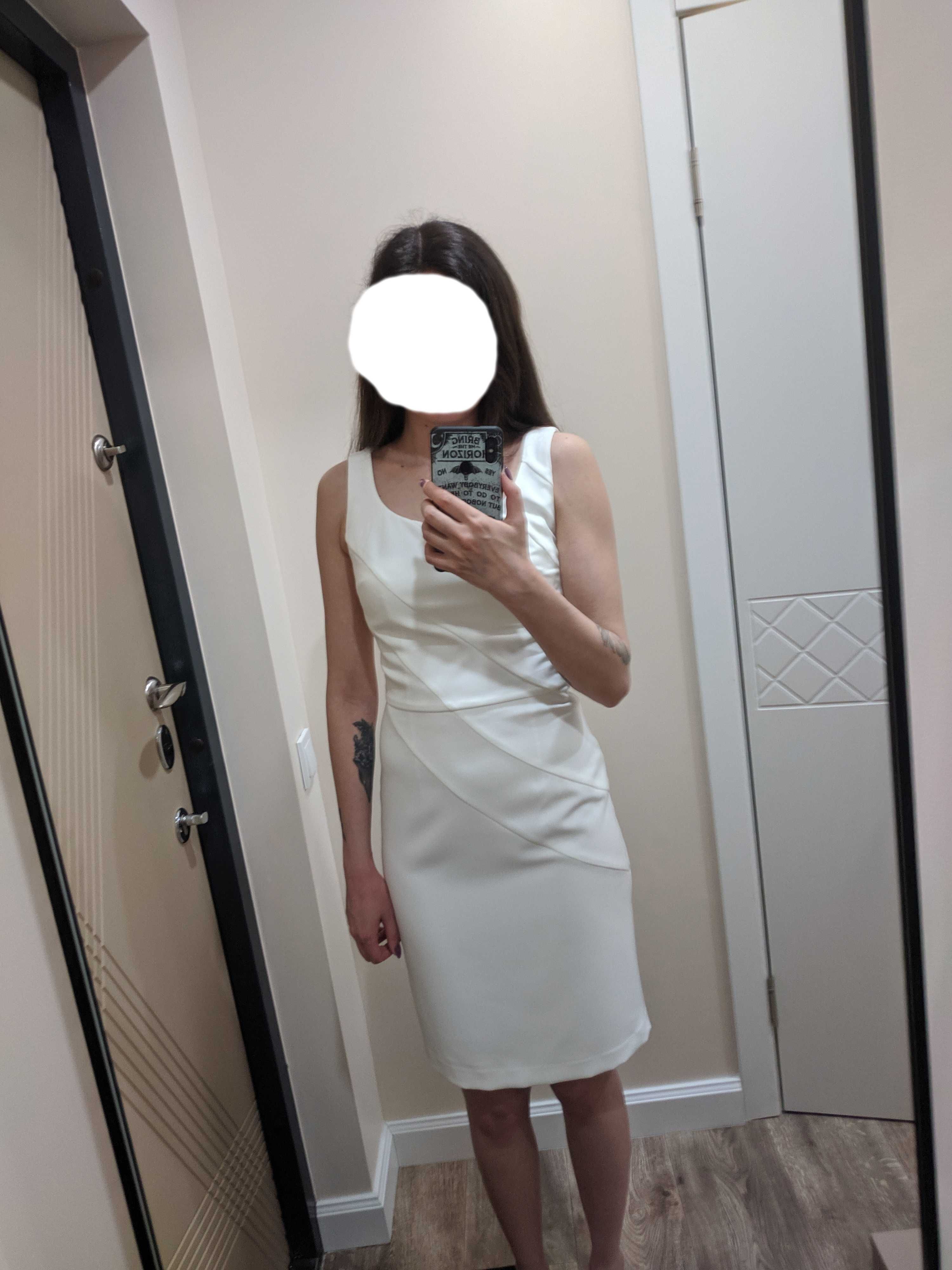 Платье INCITY белое 40 размер xs-s