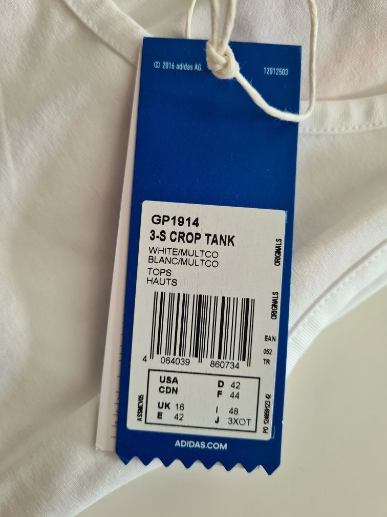 Nowy Adidas crop top damski 42 XL Deutschland bluzka na ramiączka