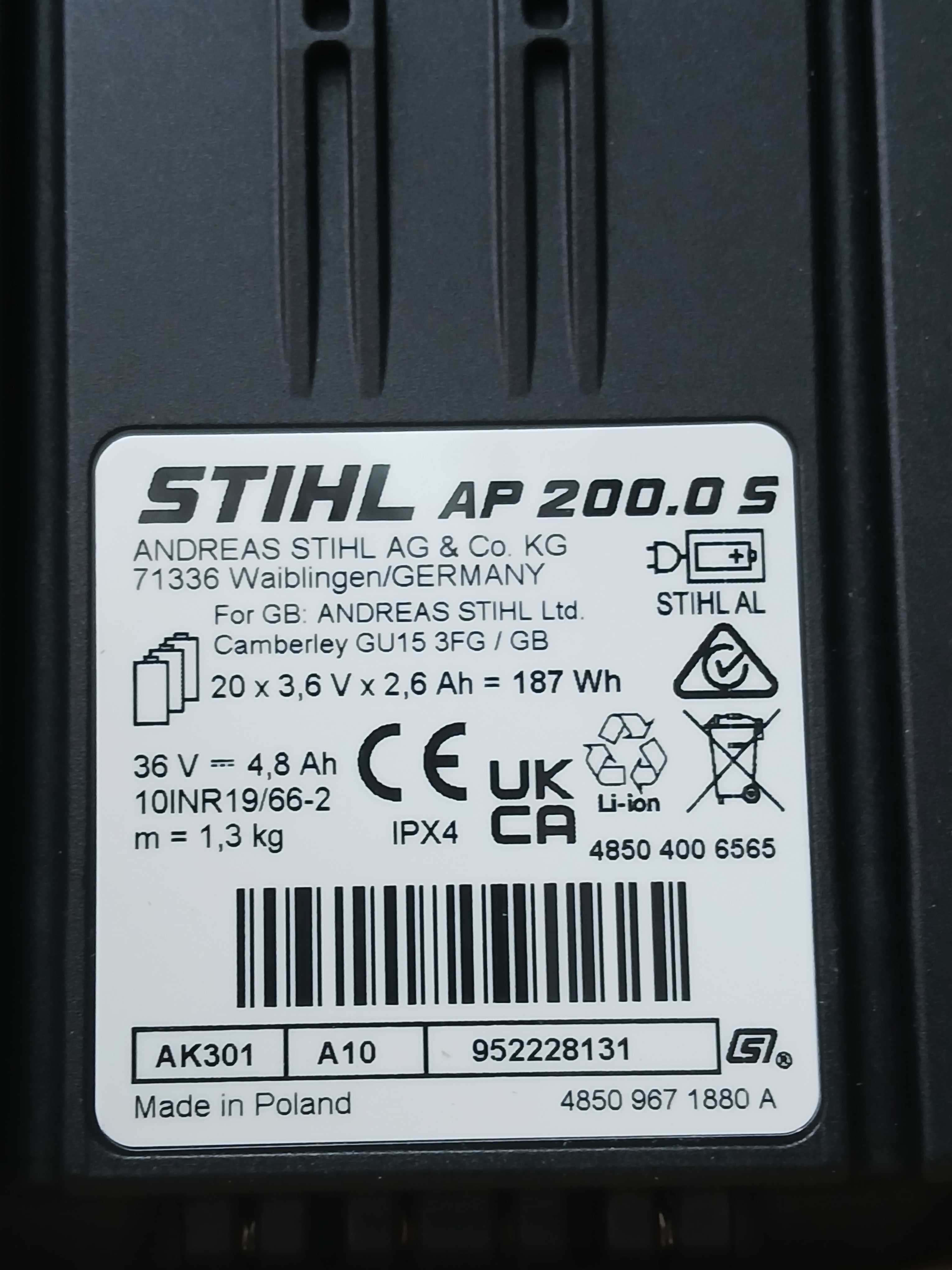 Akumulator STIHL AP 200 S do profesjonalych narzedzi*nowy*oryginał