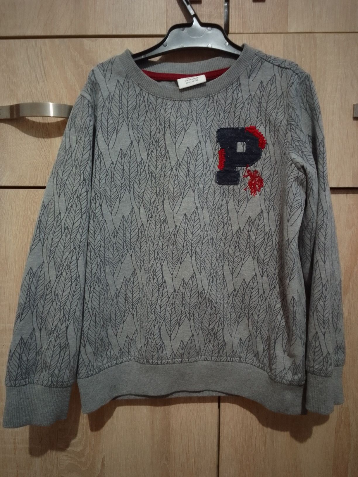Us Polo Assn szara bluza chłopięca 110cm